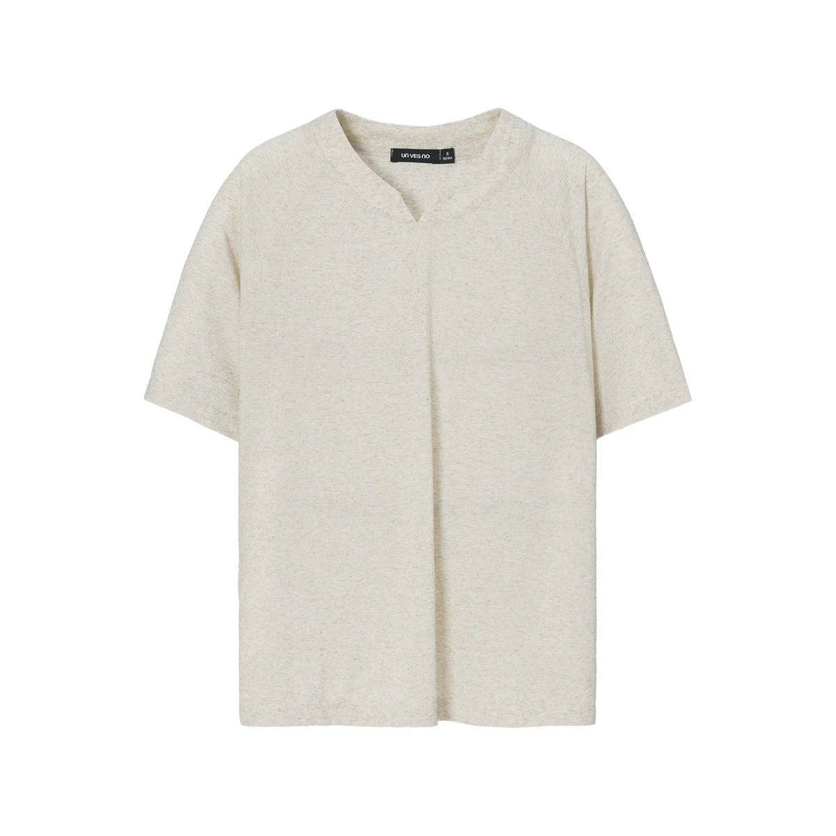 Unvesno Relaxed Raglan V-Neck Linen Tee