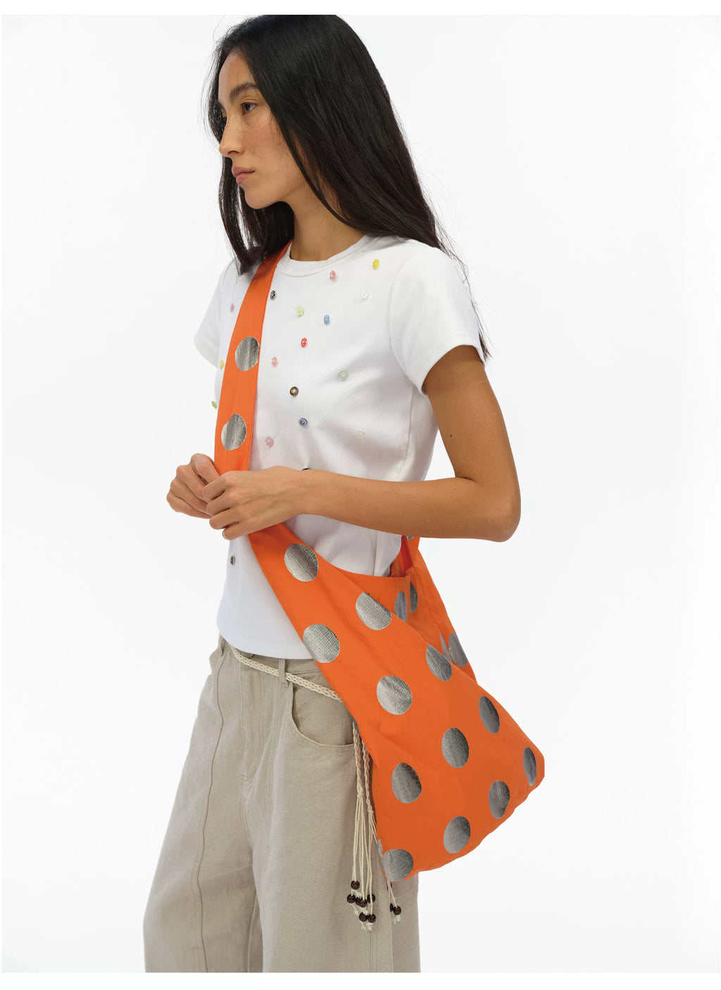 Oinimi Gradual Change Polka Dot Light Messenger Bag