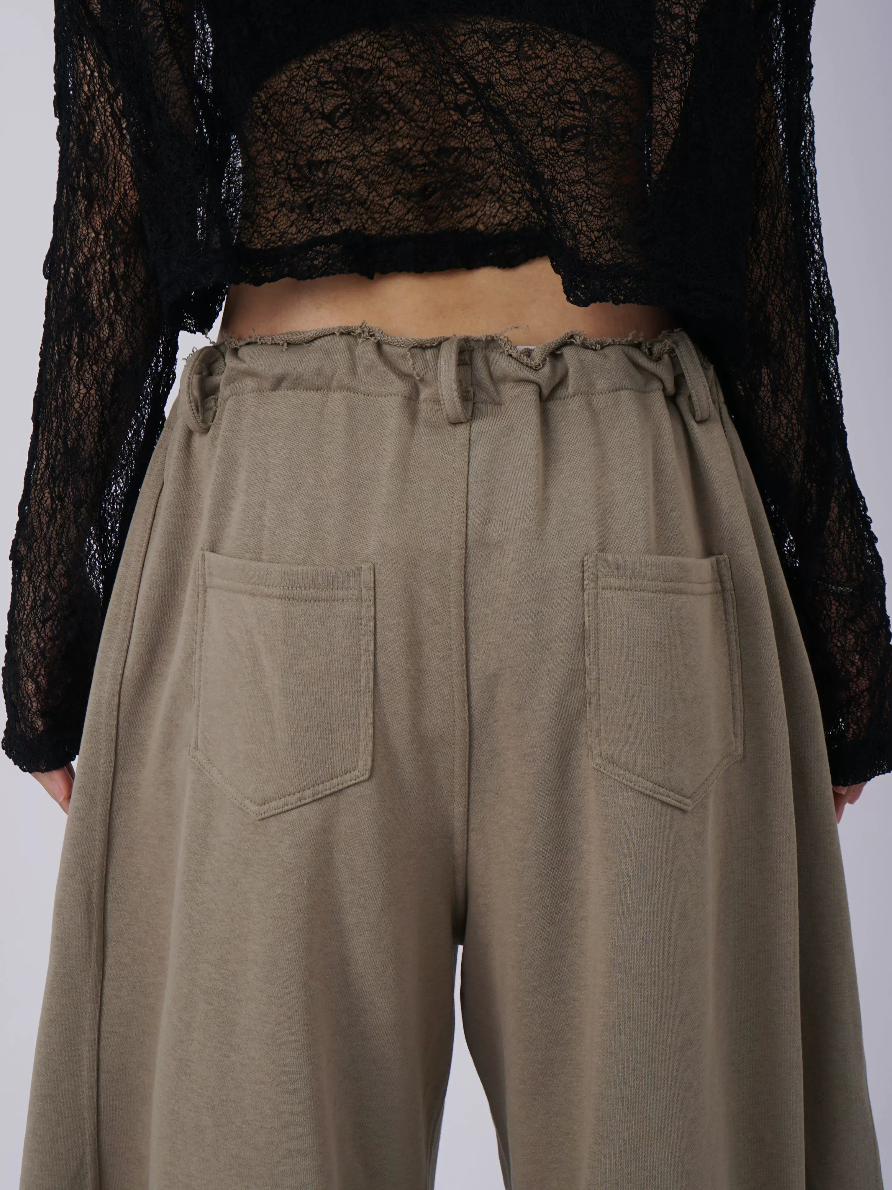 SAMUSAN Pleated Waist Loose Wide-leg Pants