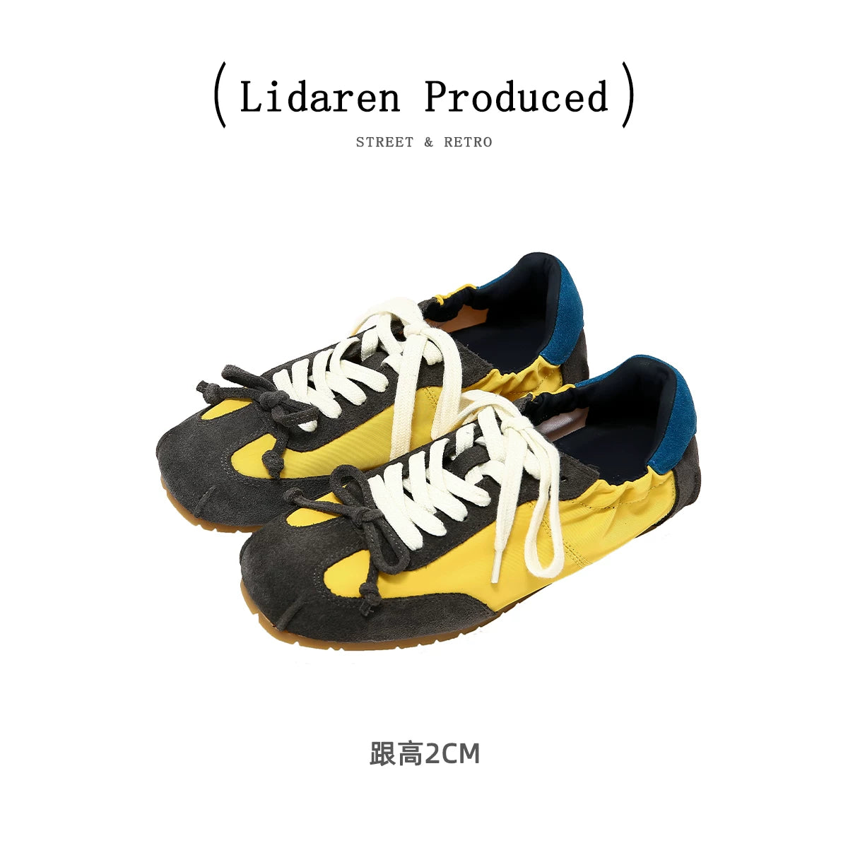 Lidaren Produced Suede Lace-Up Ballet Sneaker