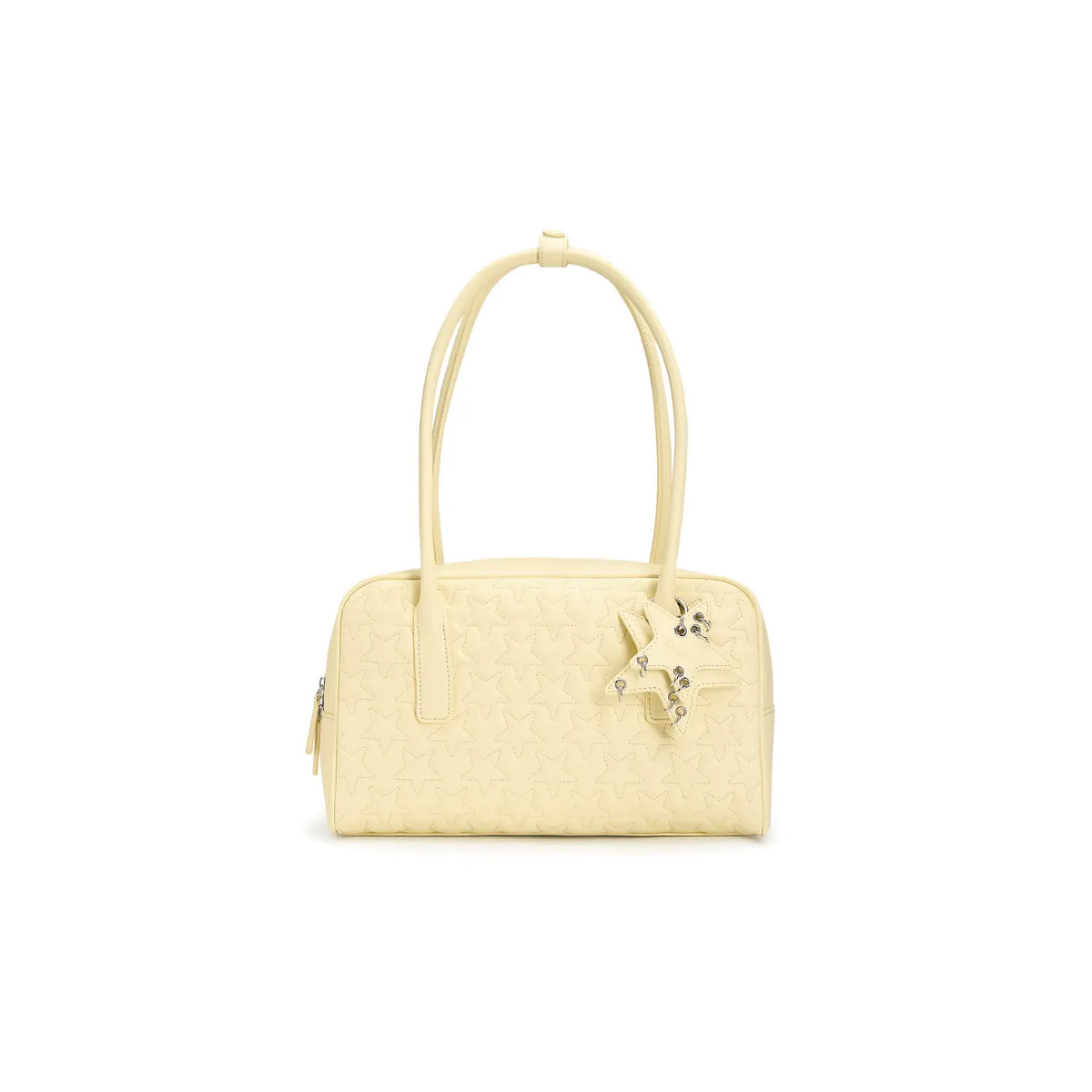 ECODAY Solid Faux Leather Zip-Top Underarm Bag