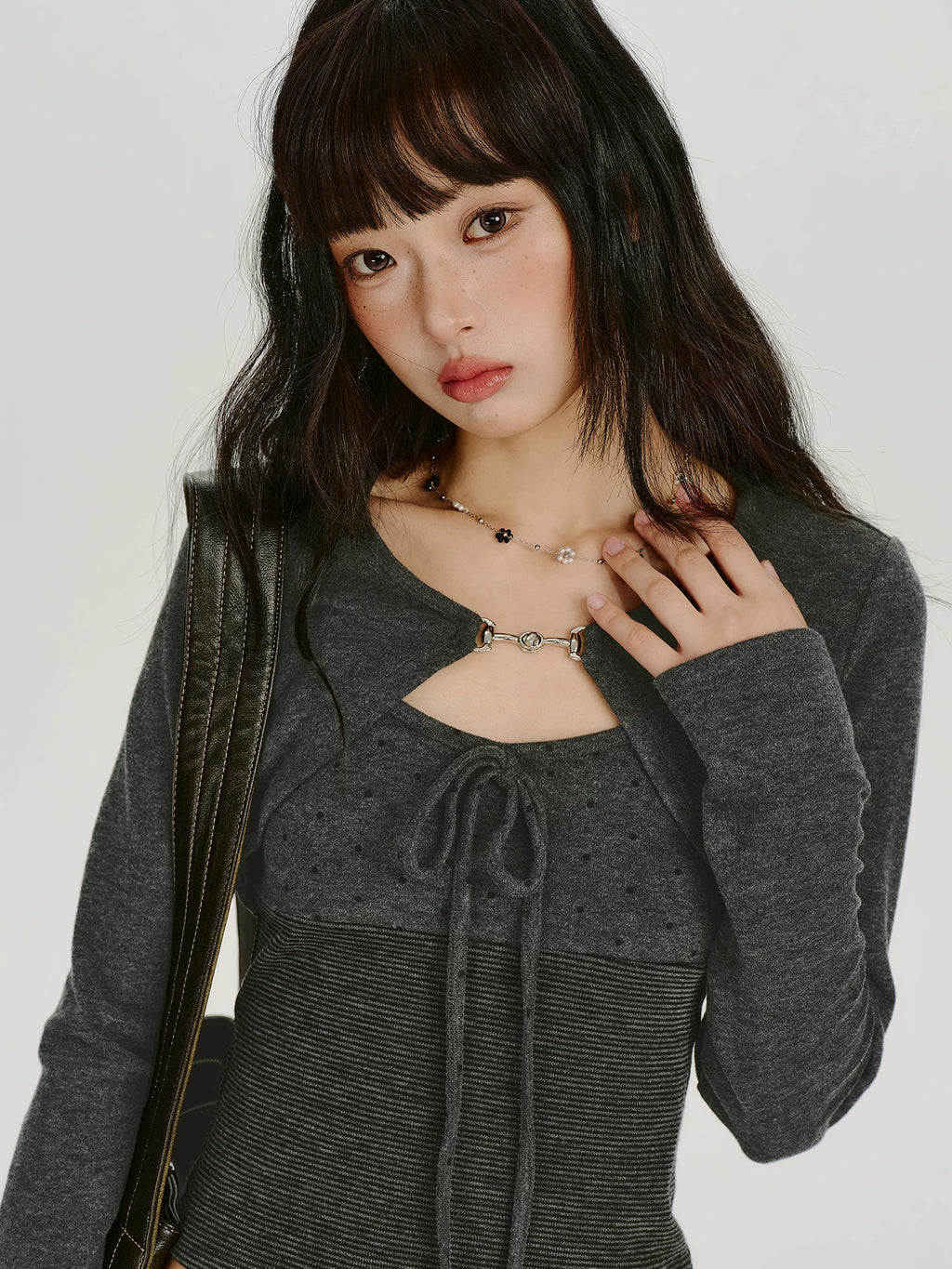 Girlyhalo Vintage Knit Slim Fit Camisole Cardigan Set