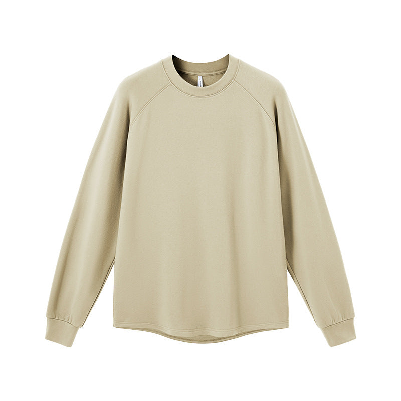 Inflation Warm Shoulders Loose Crew Neck Long Sleeves