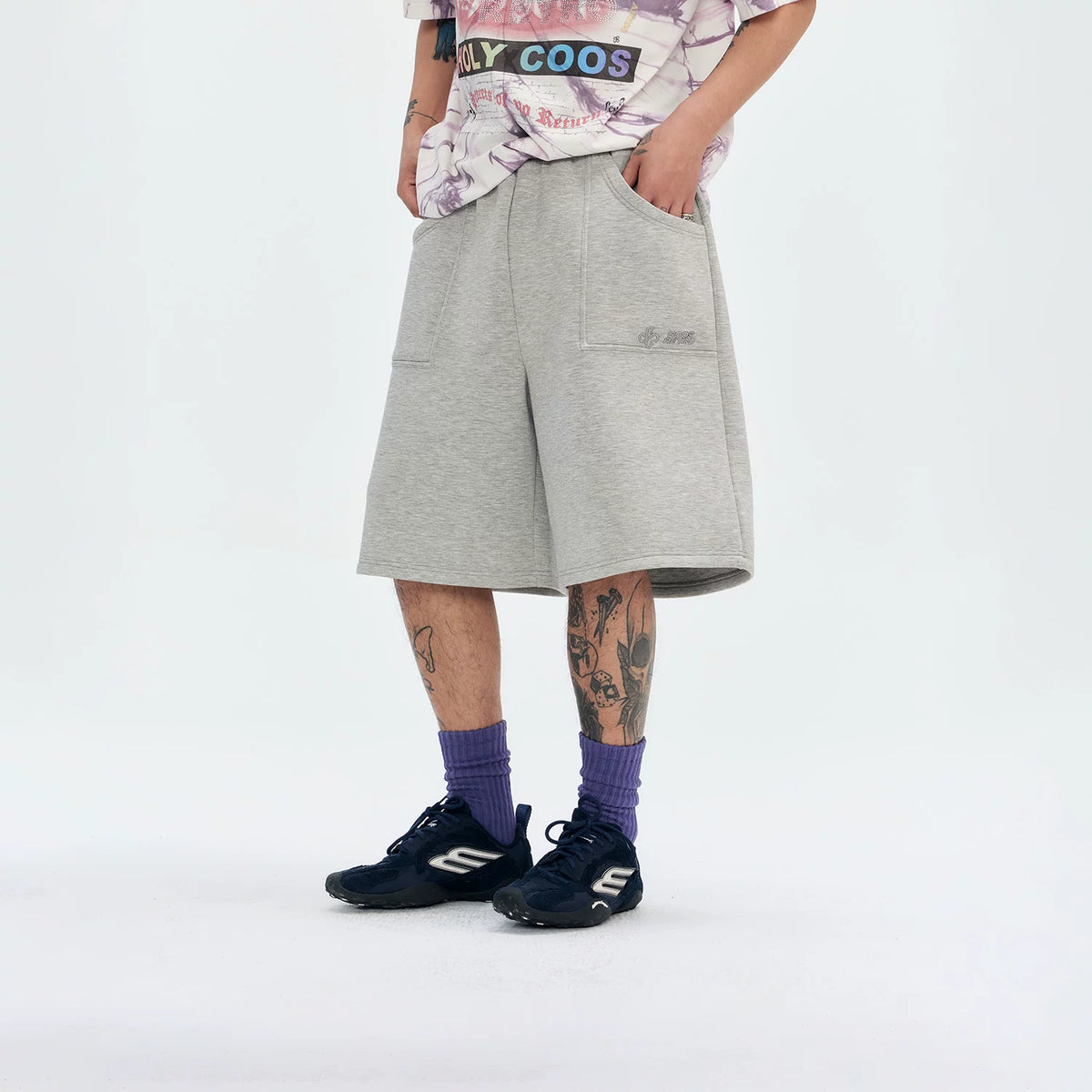 CoosRetro American Muscle 400g Breathable Loose Shorts