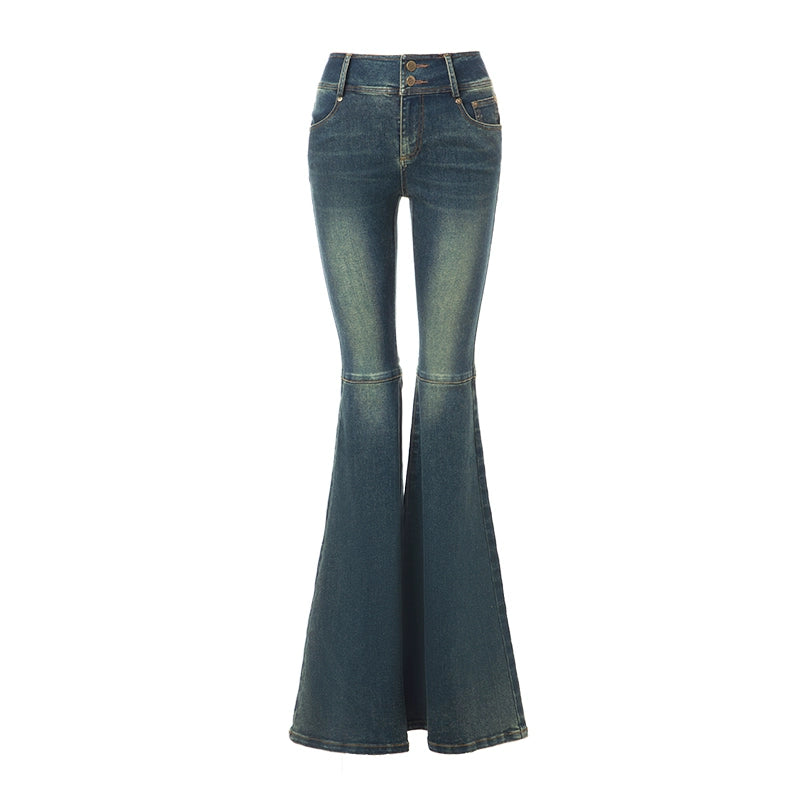 ABMY Washed Slim Fit Slim Small Flared Trousers
