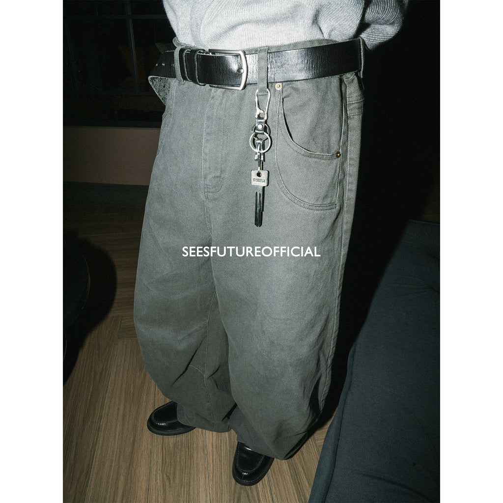 Seesfuture Vintage Loose Wide Leg Casual Pants