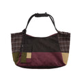 LR MADE Color-Block Patchwork Faux Leather Hobo Shoulder Bag
