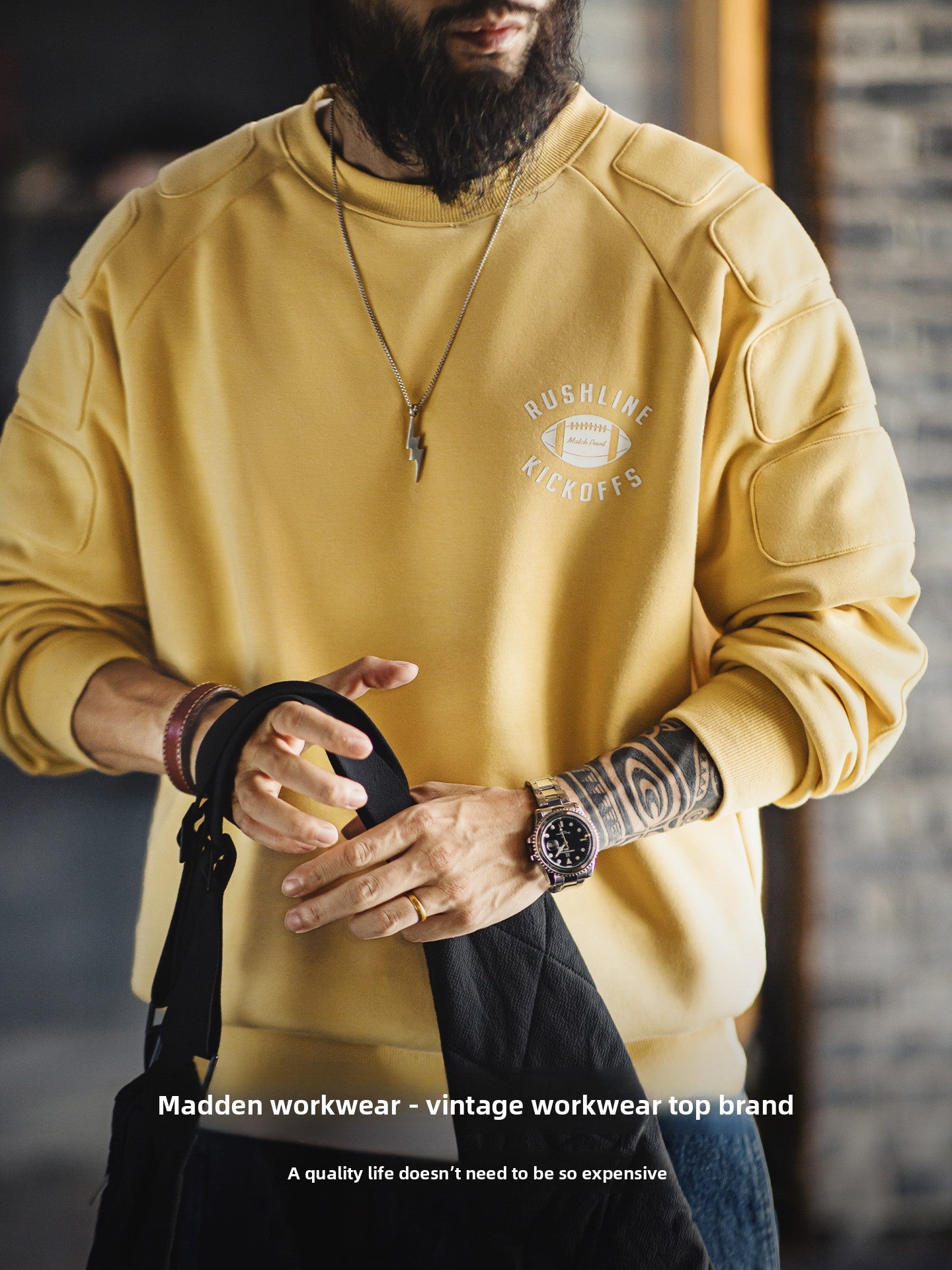 Madden fleece thickened warm round neck sweater