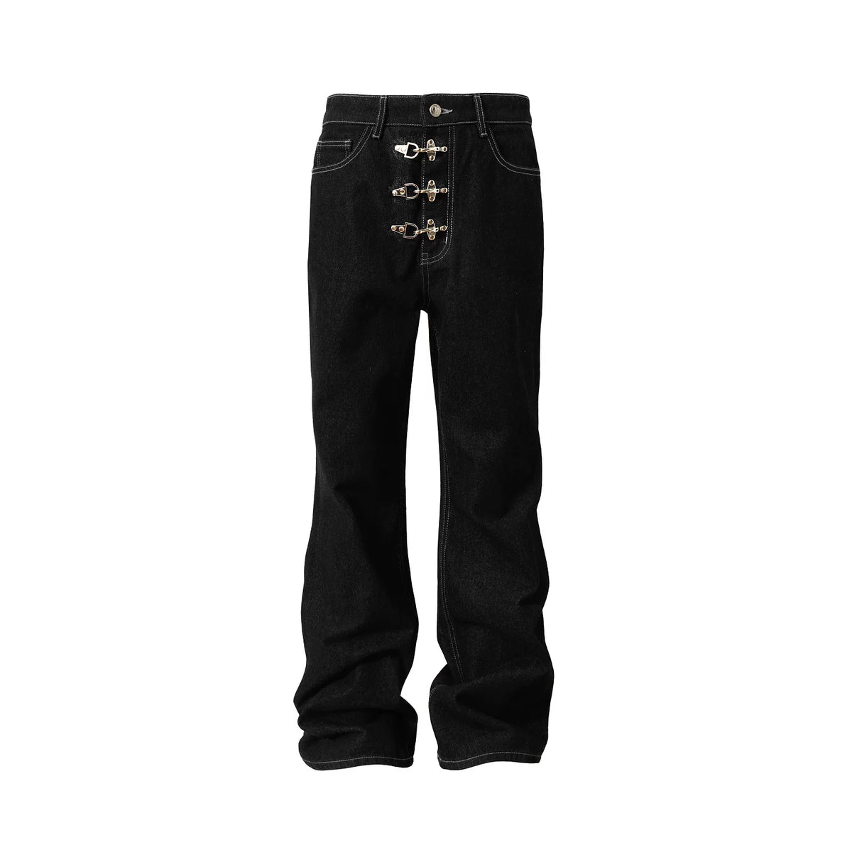 YADcrew Airplane Buckle 400g Relaxed Raw Denim Jeans