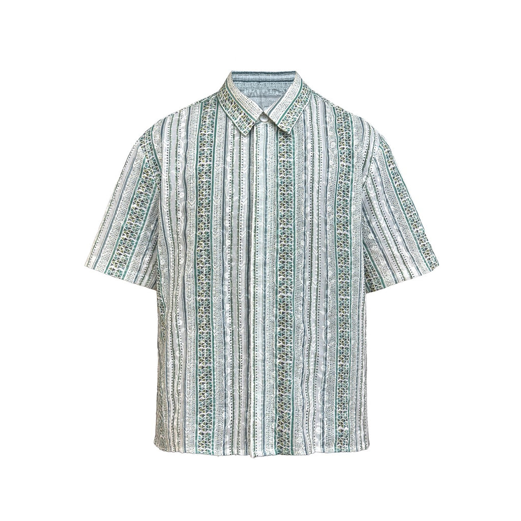 JCAESAR Island Windowpane Breathable Relaxed Shirt
