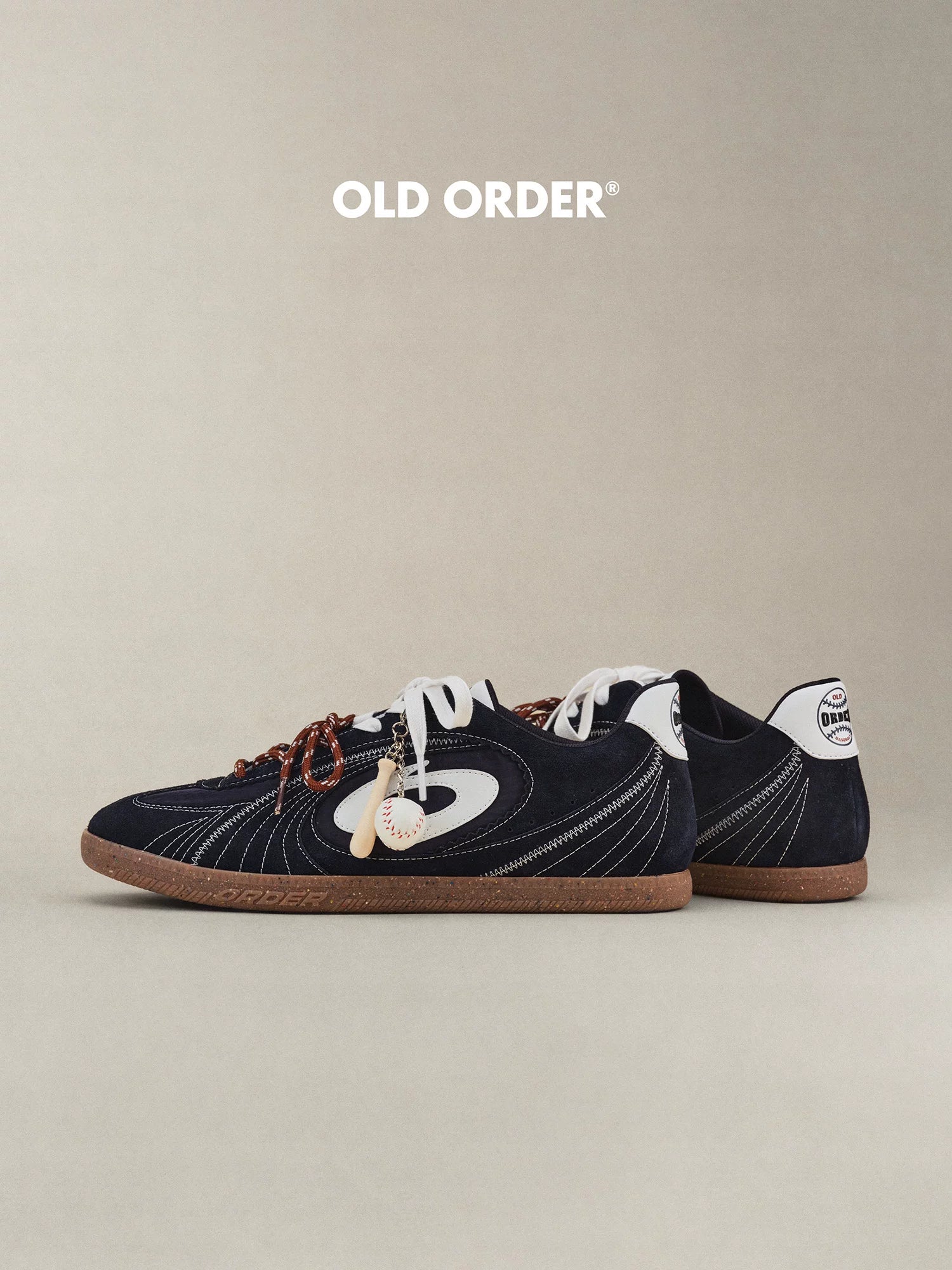 OLD ORDER Dark Blue Retro Baseball Sneaker