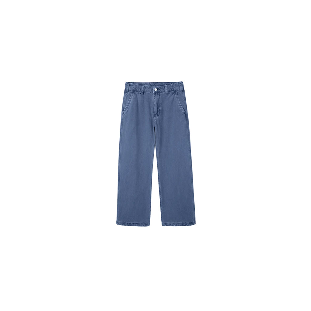 PLUS NO LOGO Washed Distressed Loose Straight-Leg Trousers