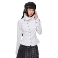 JIKOO Faust Asymmetric Zip Cropped Jacket