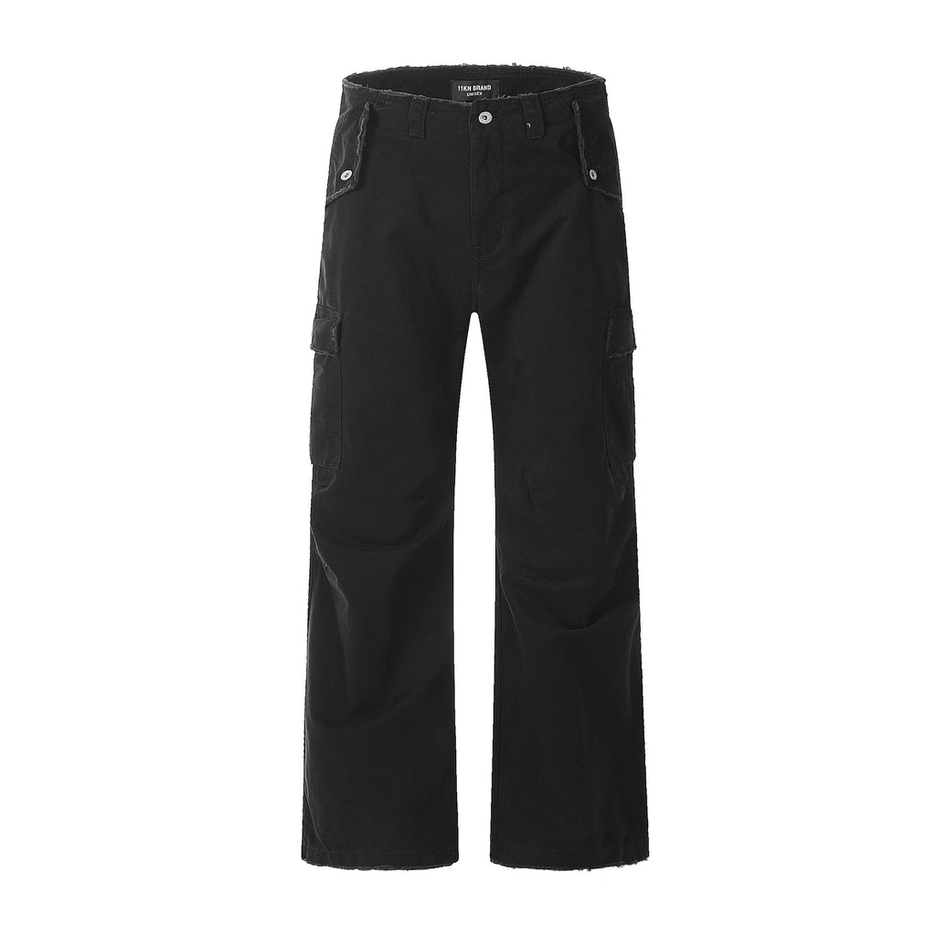 11KN Retro Old and Thin Straight Casual Pants