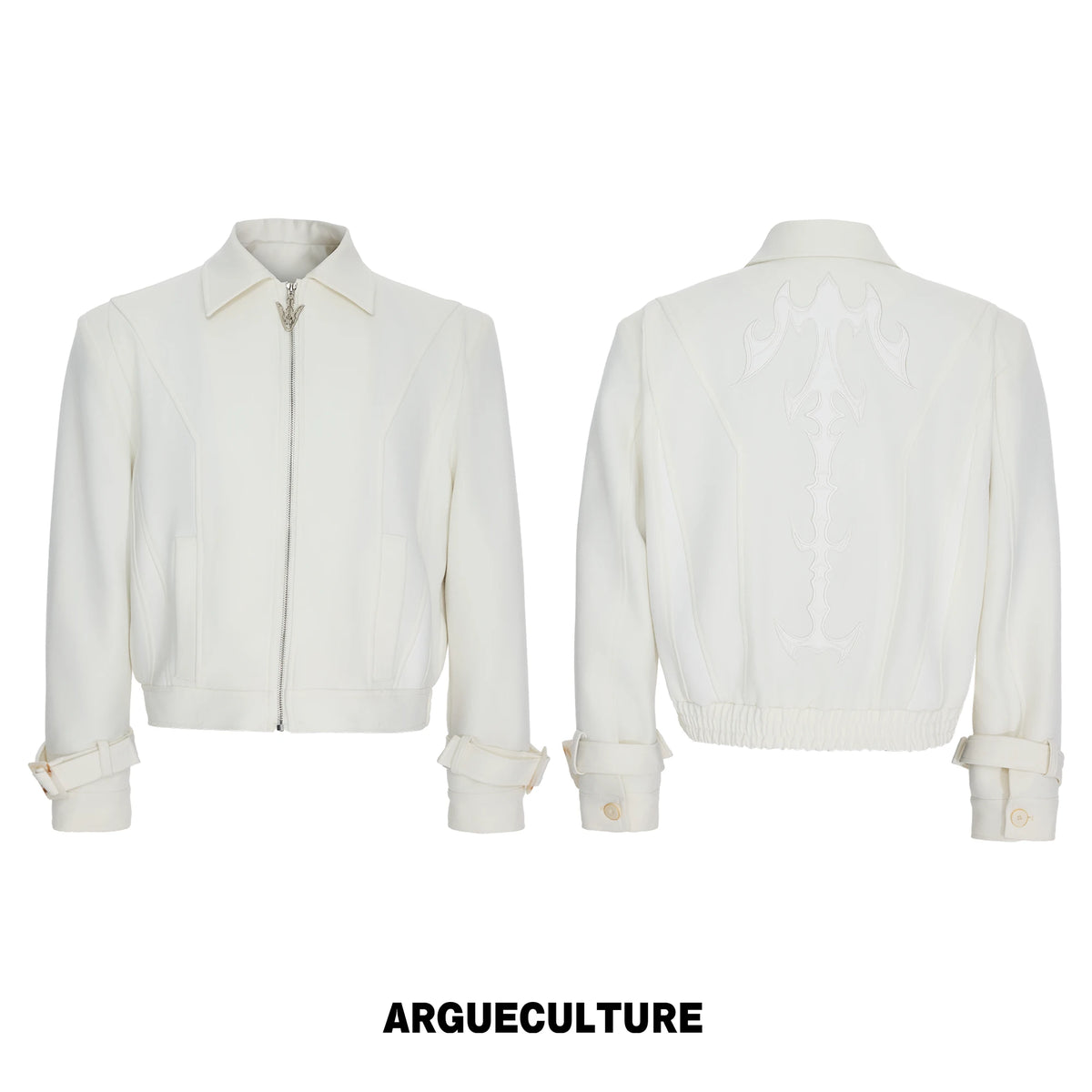 ArguE CulturE Embroidered Cropped Wide Jacket