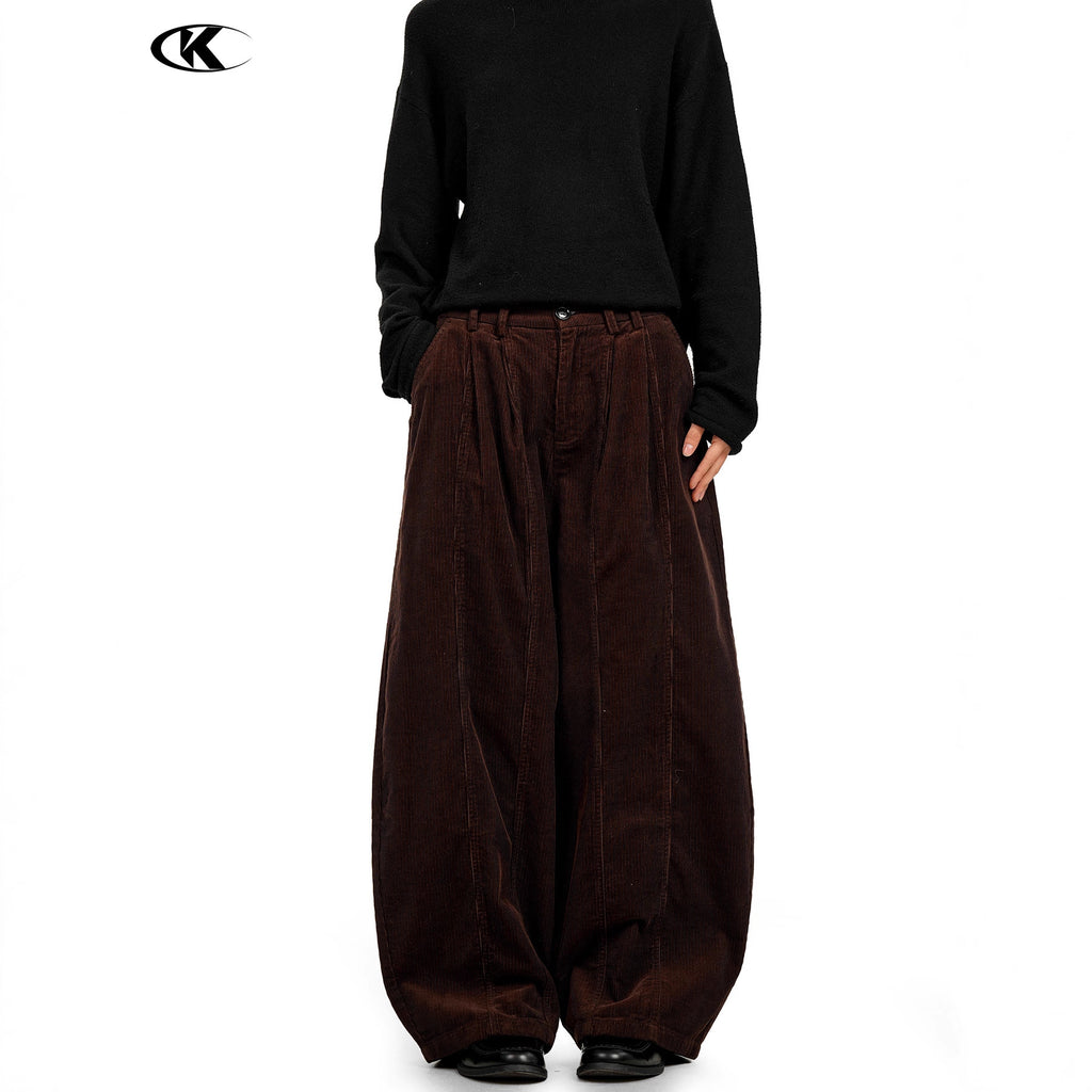 11kn American retro corduroy wide-leg casual pants