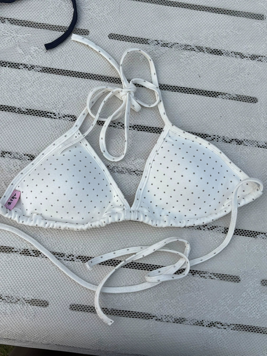 Kasugano TOO Nara Girl Polka Dot Strappy Triangle Bralette
