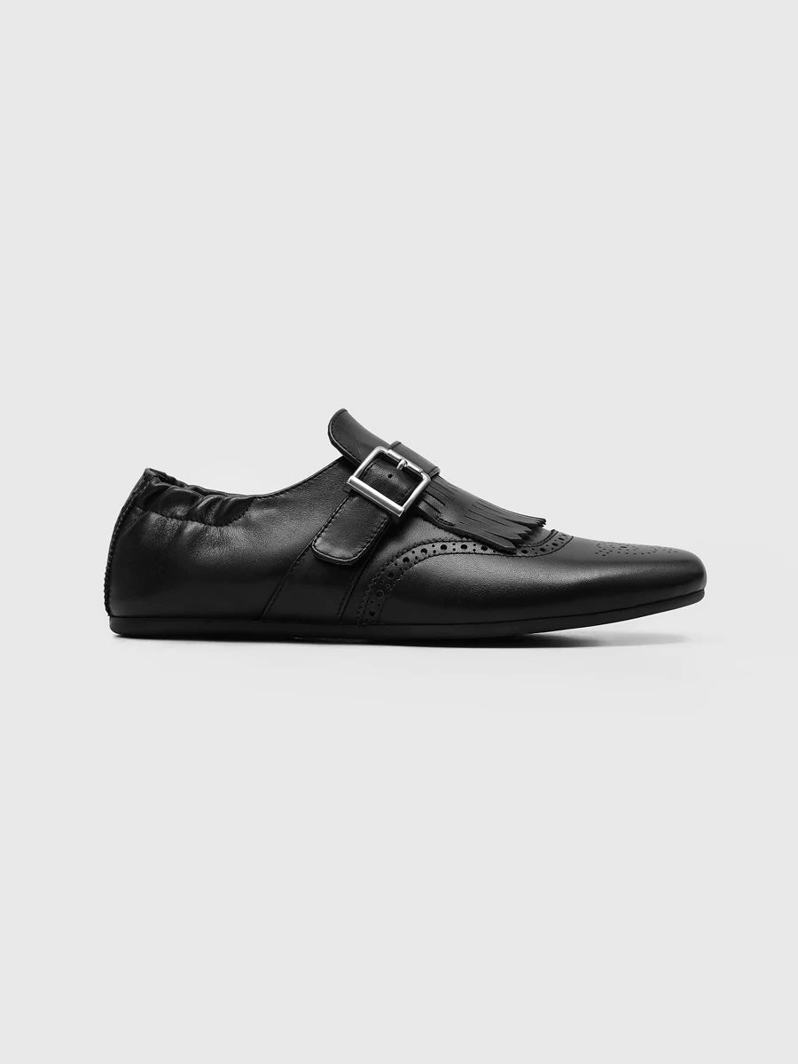 RZAAZ Square-Toe Leather Tassel Loafer