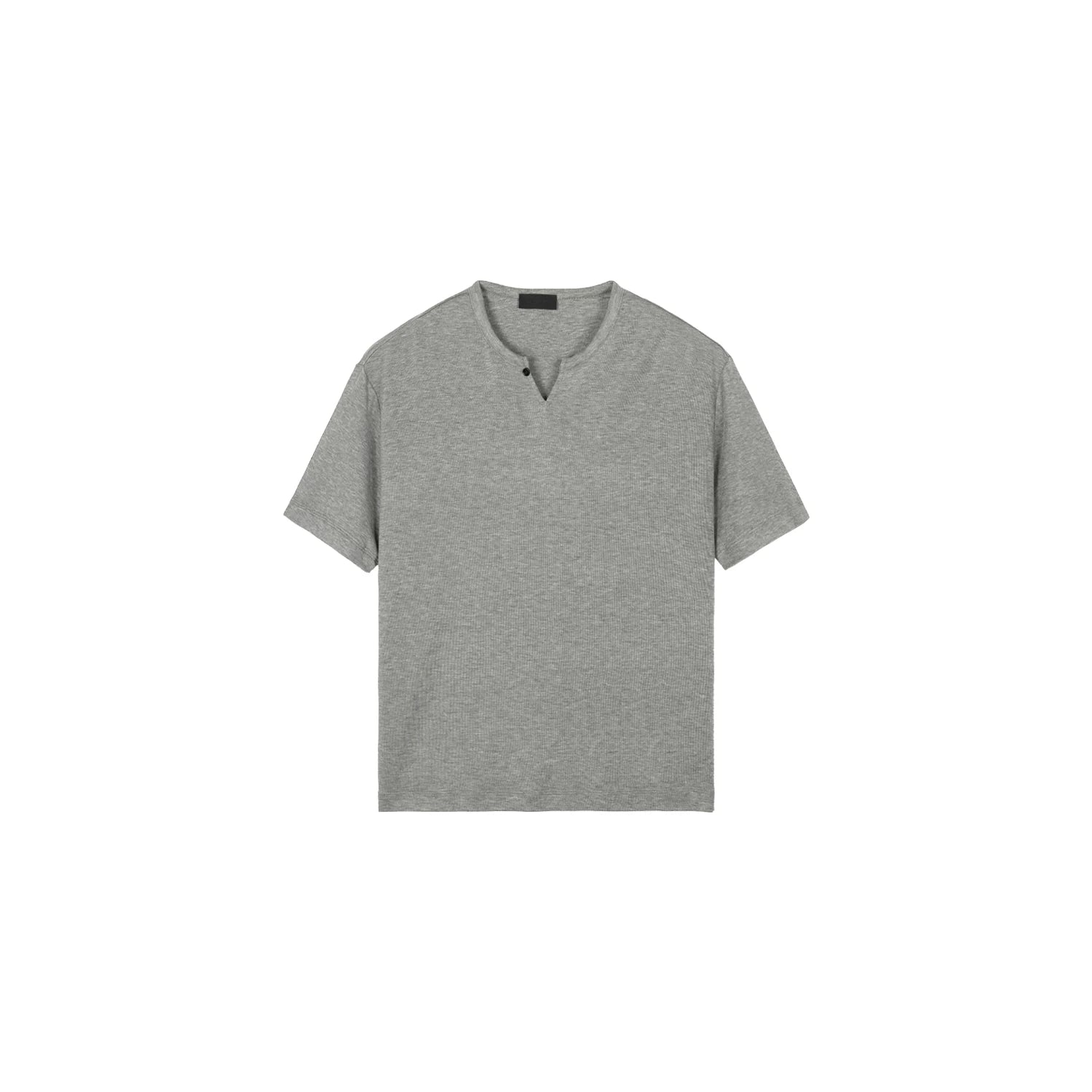 PLUS NO LOGO V-neck Tencel Wool Casual Tee