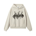 KREATE Drape Vintage Print Hooded Sweater
