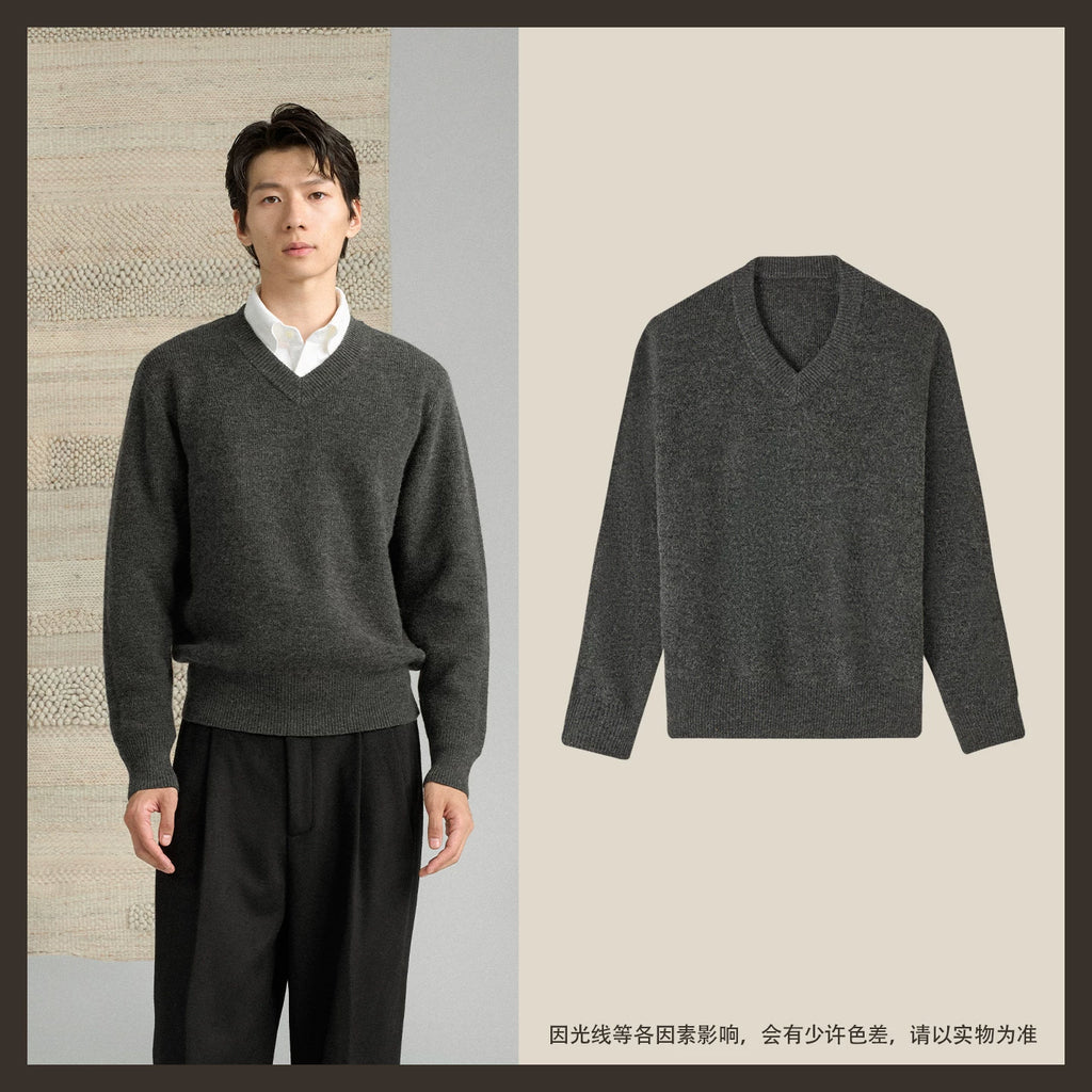 CULTUM Vintage Versatile Warm Knitted V-Neck Sweater