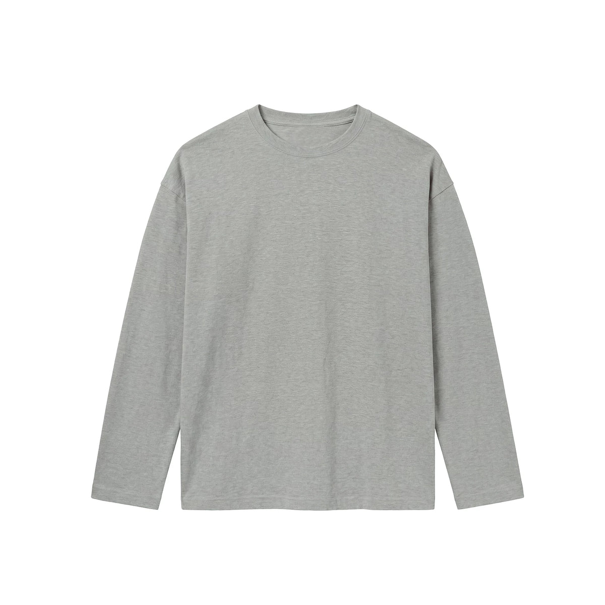 BUTTBILL Minimalist Hemp 55% Breathable Oversized Long-Sleeve Tee
