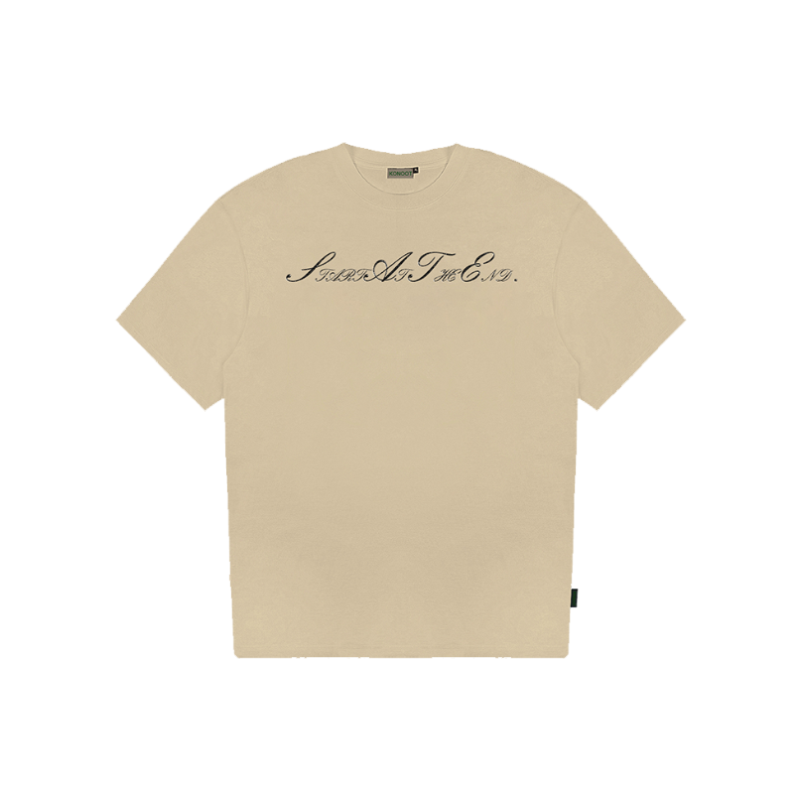 [KONOOT] 25SS (SLOGAN) embroidery craft Boxy 280G Tee
