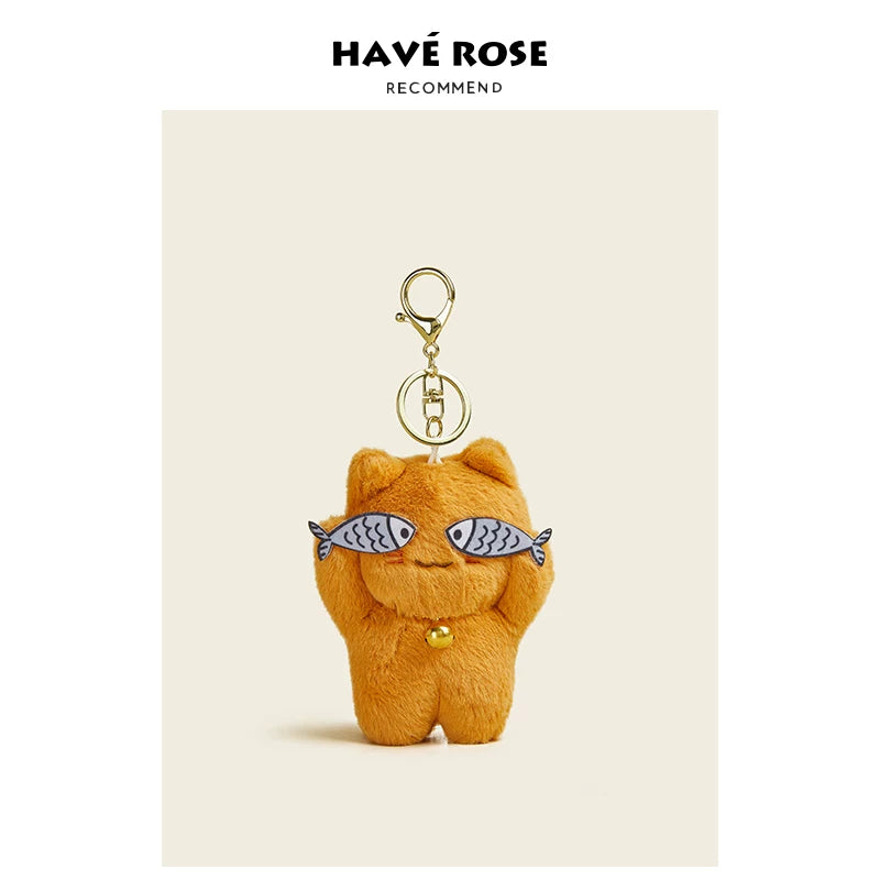 HAVEROSE Plush Cat Backpack Charm
