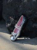 MILOOEY Leather Bow Mary Jane Ballet Flat