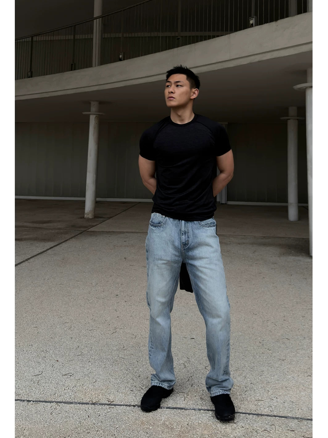 GTAL Glacier Blue 14oz Wrinkle-Resistant Straight-Leg Jeans