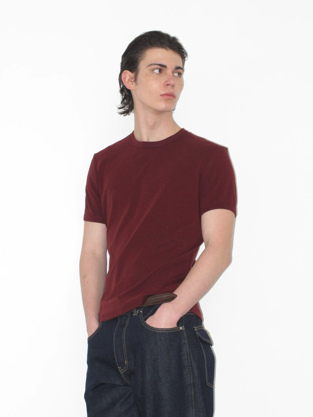 NOT UGLY High Elastic Front Shoulder Casual Tee