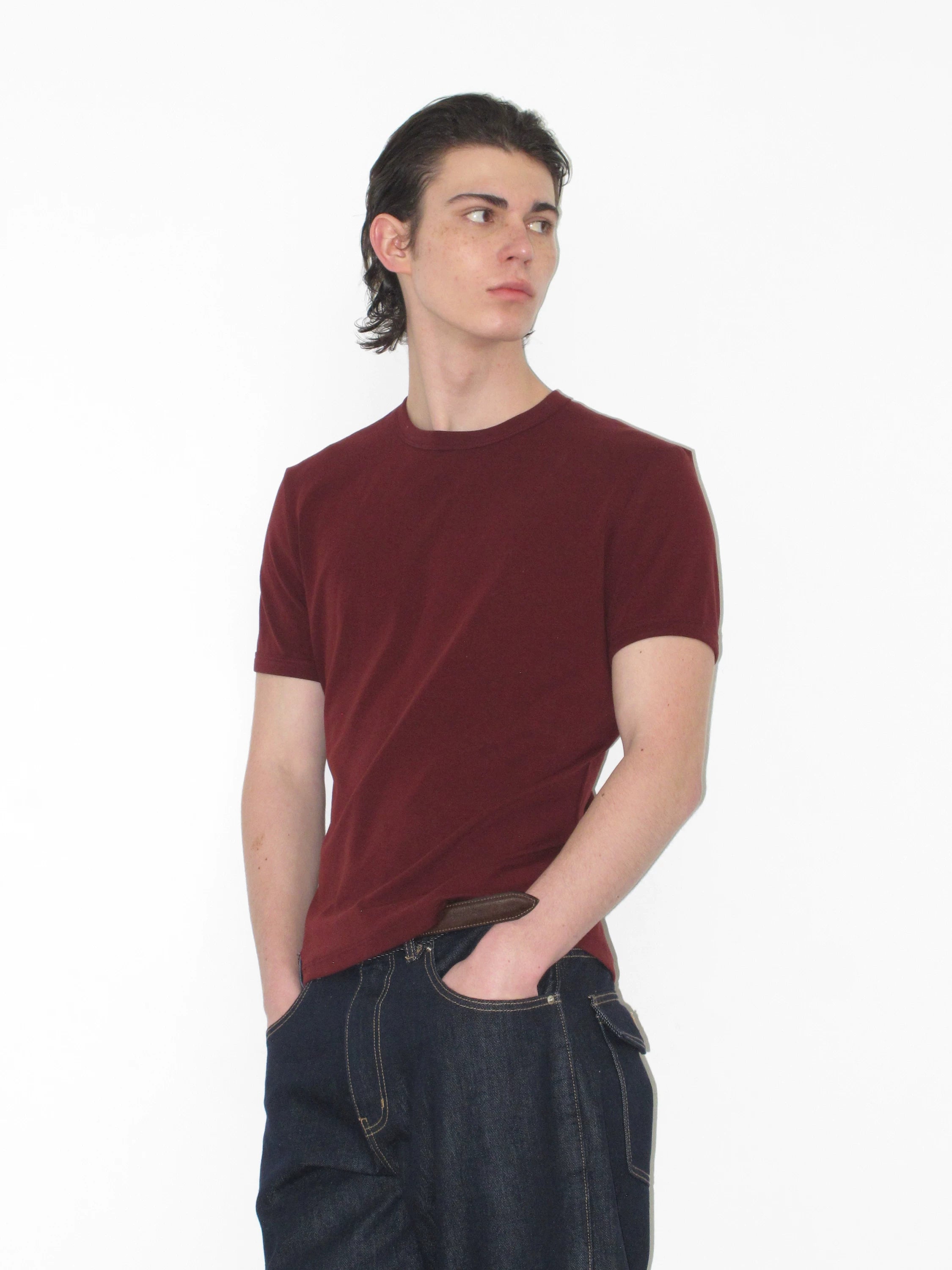 NOT UGLY High Elastic Front Shoulder Casual Tee