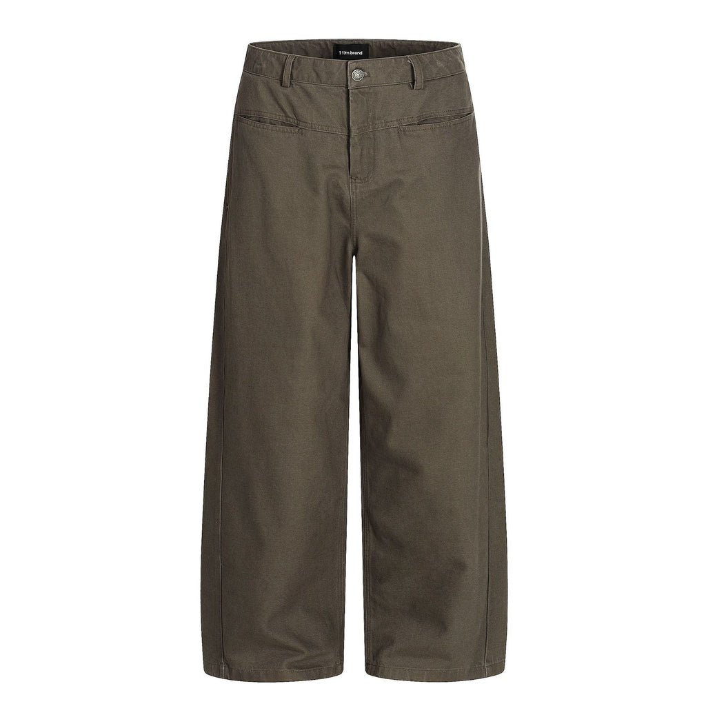 11KN American Retro Curved Blade Casual Pants