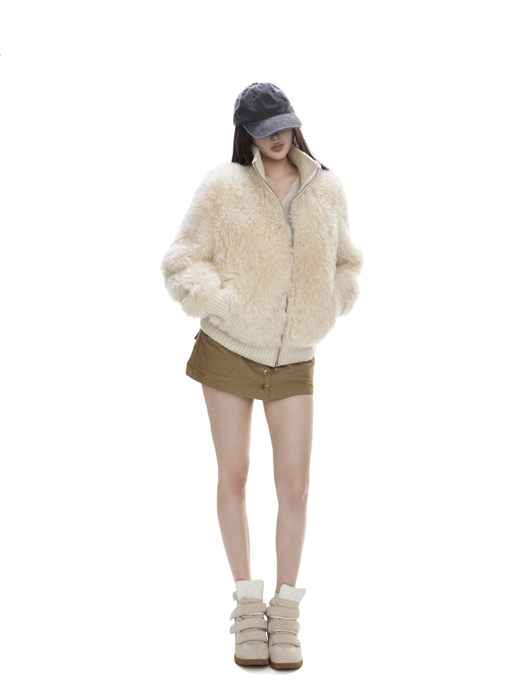 WITHMIN Loose Premium Lamb Wool Coat
