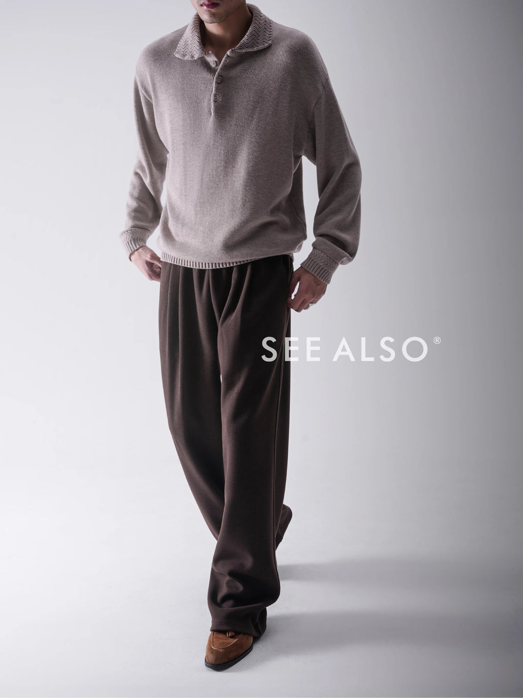 SEE ALSO Casual Thermal Threaded Polo Sweater
