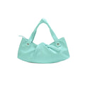 JANDRESS Mint Green Faux Leather Zip-Top Underarm Bag