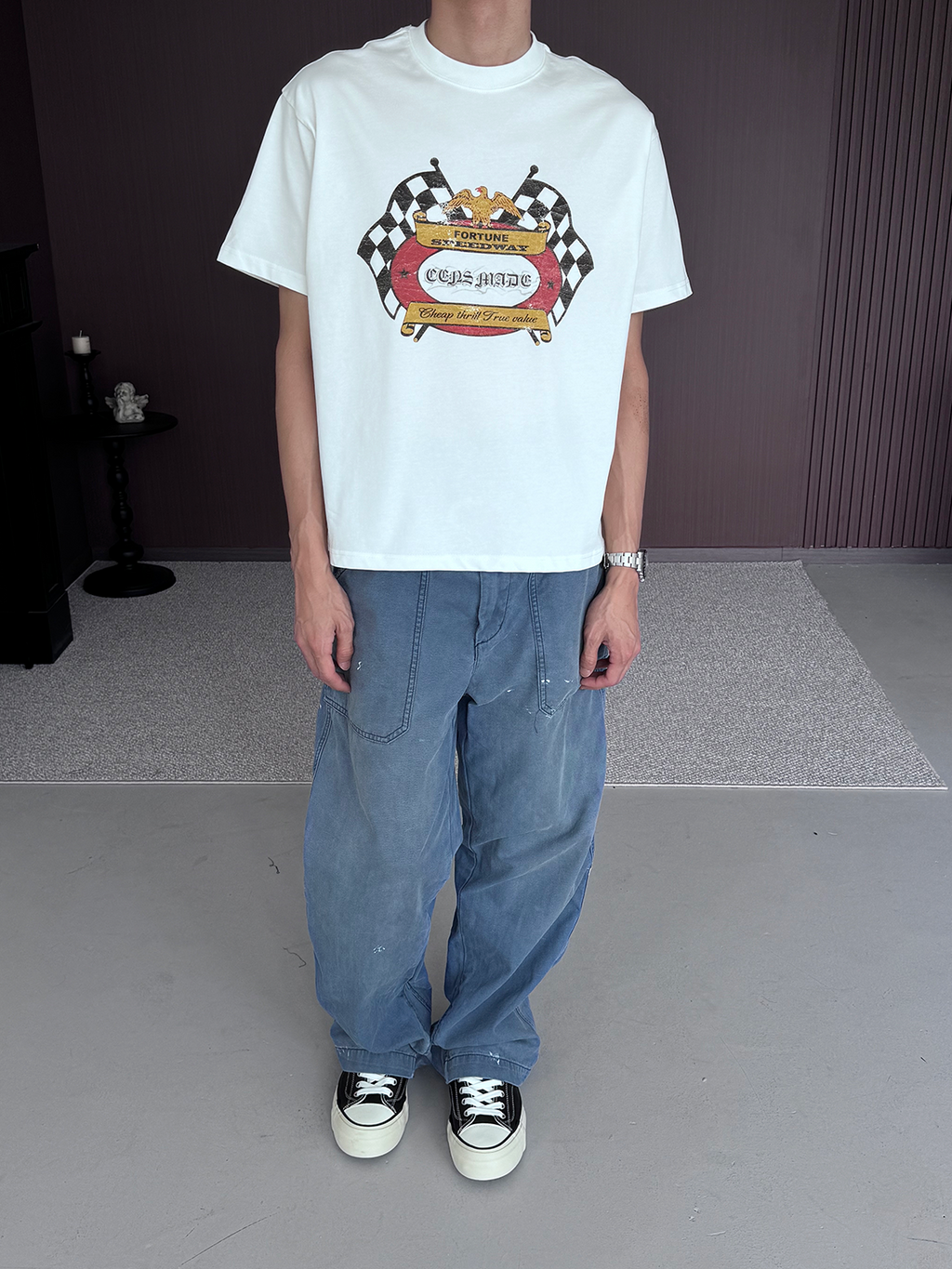 CENSMADE Racing Car Old Printed Tee