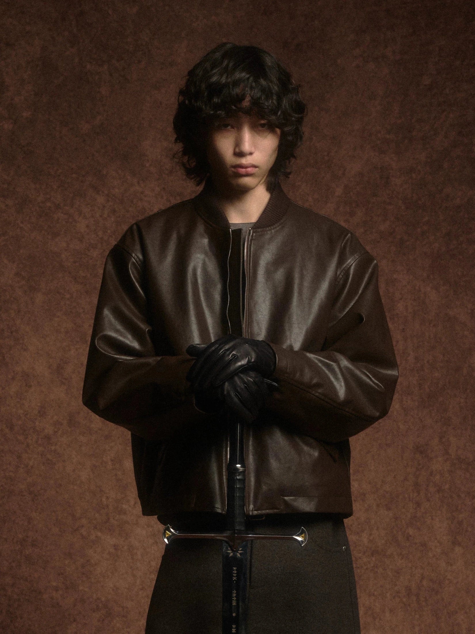 Azure Lisseur Vintage Leather Jacket