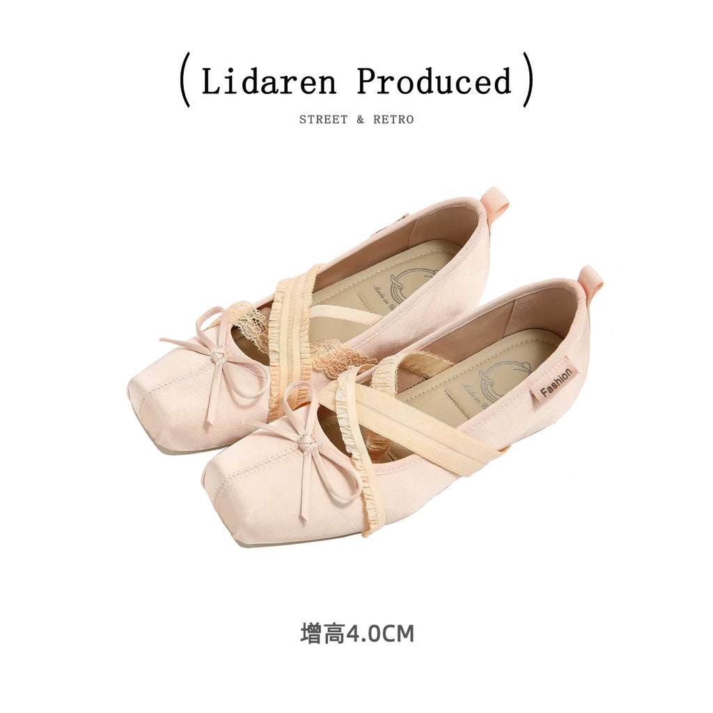 Lidaren Produced Suede Platform Square-Toe Mary Jane