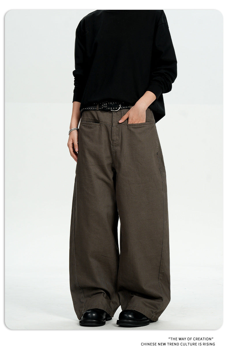 11KN American Retro Curved Blade Casual Pants