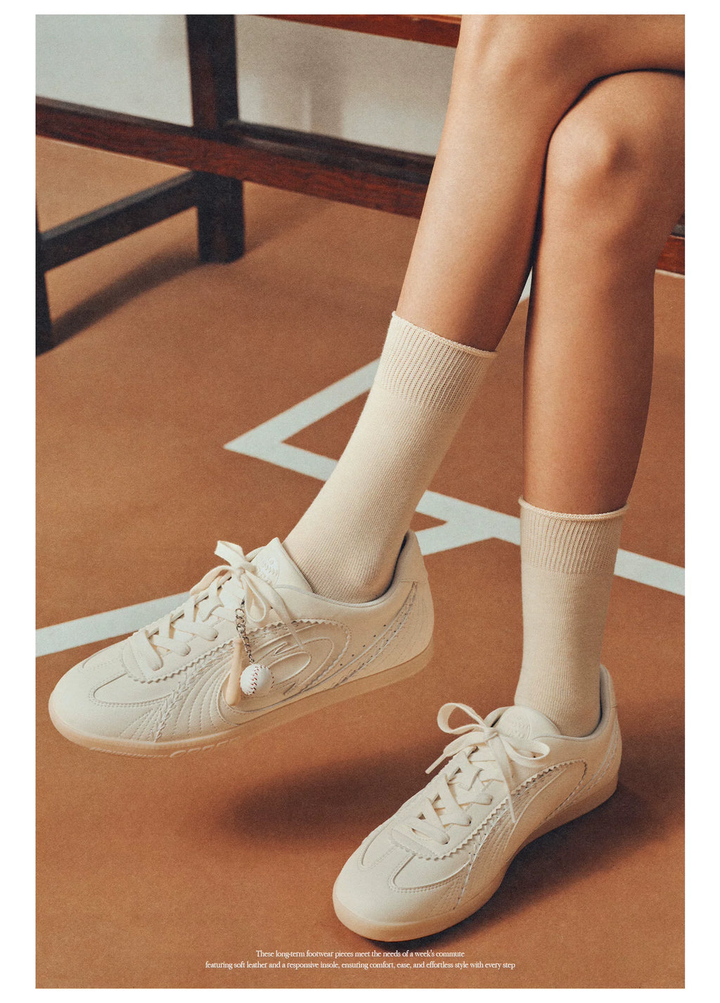 OLD ORDER Leather Lace-Up Retro Trainer