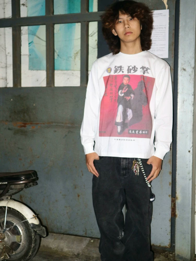 OXXO Iron Sand Palm Chinese Kung Fu Vintage Chinese Style Long Sleeve