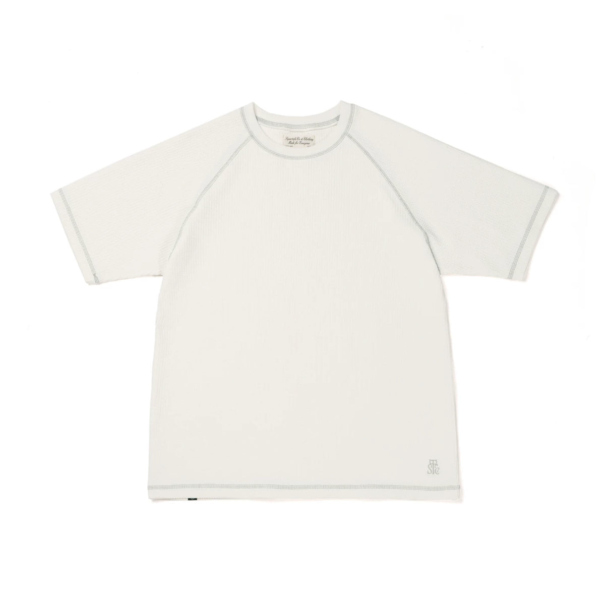 SUPERTOFU Colorblock Waffle Breathable Loose Tee