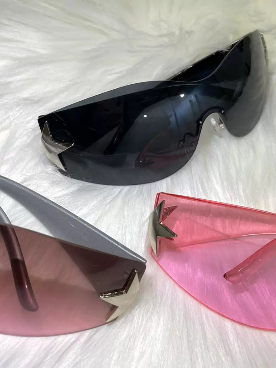 Salty gummy Y2K Retro Rimless Punk Sunglasses