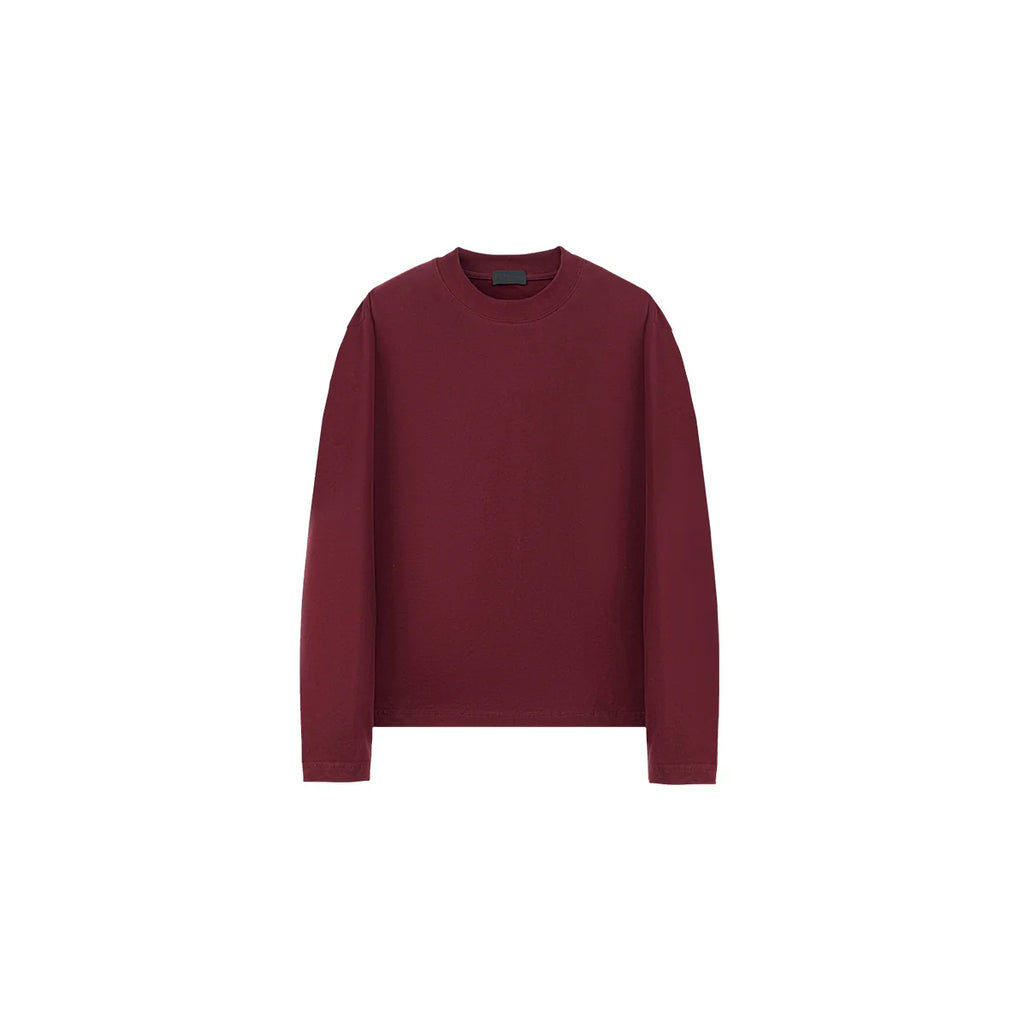 PLUS NO LOGO Brushed Cotton Cropped Long-Sleeve Tee