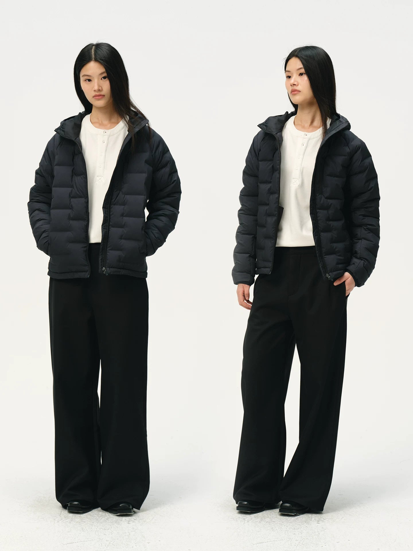 NO LOGO 600g Structured Straight-Leg Trousers