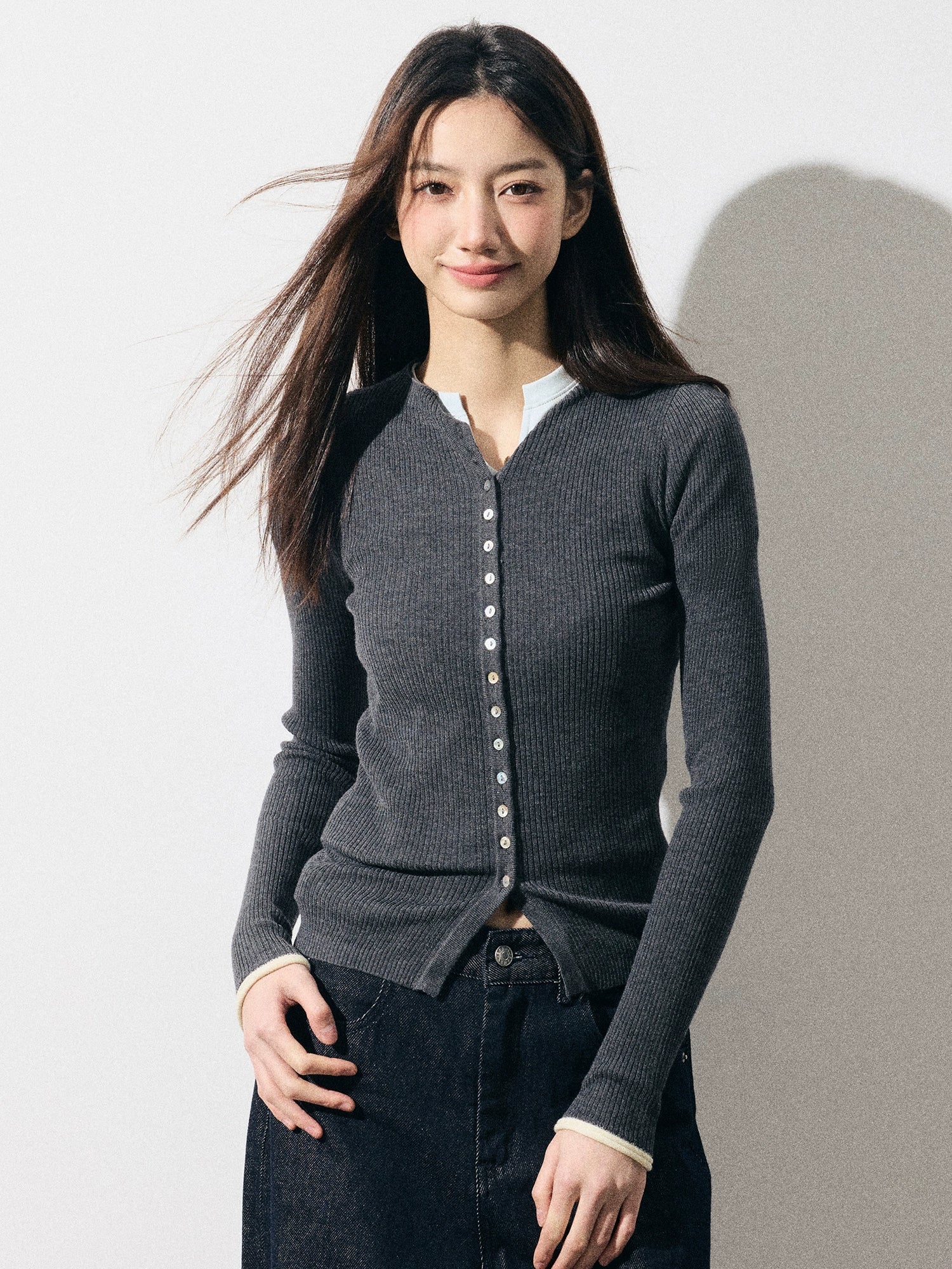 RPB BRAND Stretch Casual Knitted Cardigan