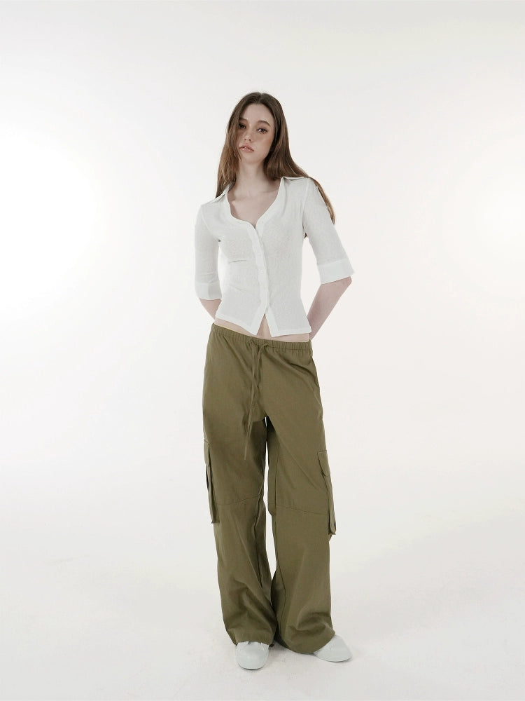 Jim Kennet Micro Transparent V-Neck Slim-Fit Shirt