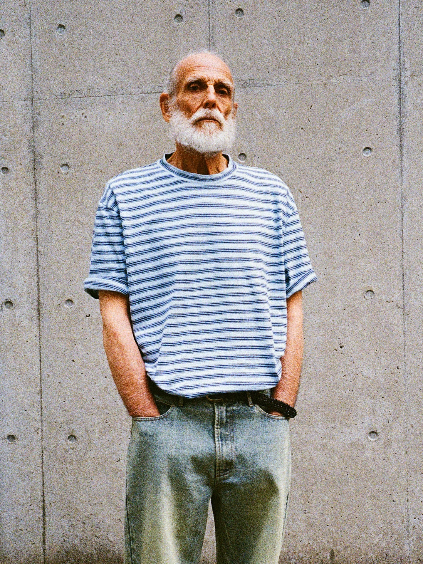 PARTIMENTO Striped 180g Breathable Loose-Fit Tee