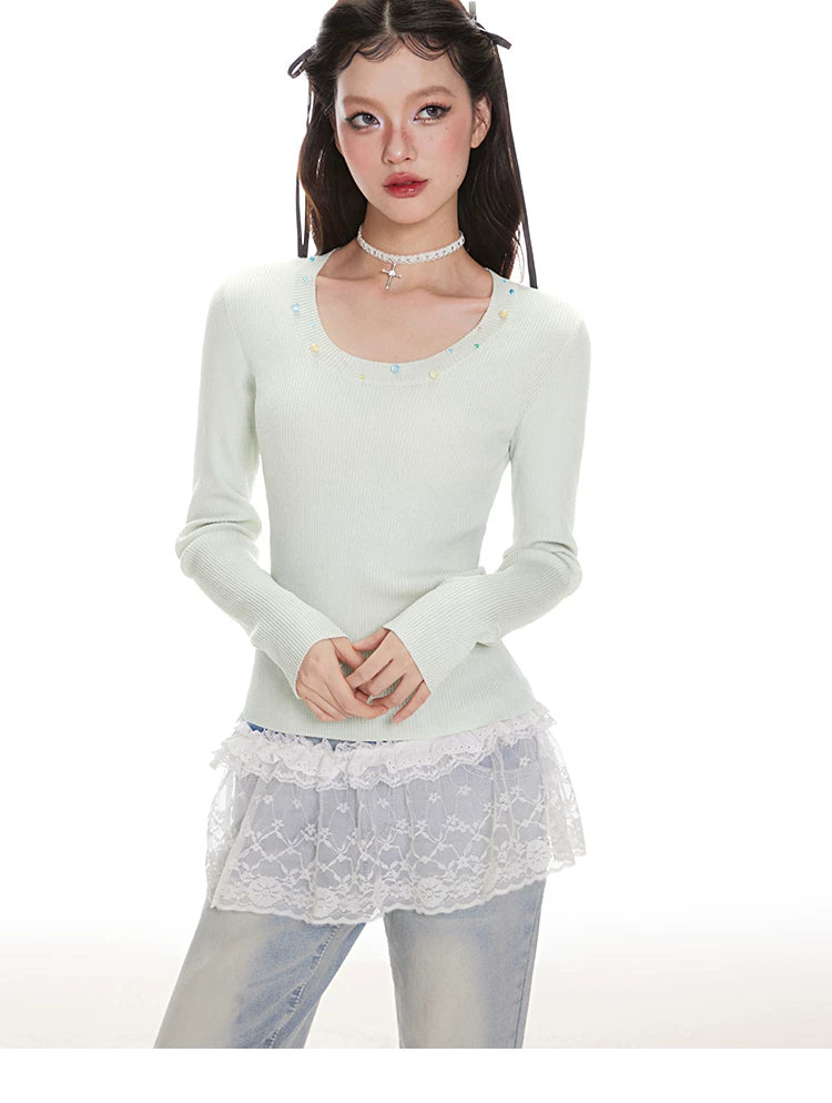 Imone Skinny Knitted Crew Neck Long Sleeve